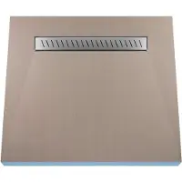 Wiper Betegelbare doucheplaat 100 x 150 cm met goot Showerlay Zonda afvoer horizontale goot hoofdzijde betegelbaar douchebord douchebak gelijkvloers