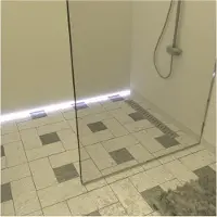 Wiper Betegelbare doucheplaat 80 x 80 cm Zonda Oneway Showerlay doucheplank eenzijdig aflopend afvoer van roestvrij staal