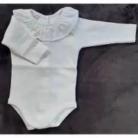 Babidu Romper babidu 1117 wit, ruchekraag