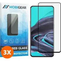 Mobigear Screenprotector geschikt voor OPPO Reno Z Glazen | Premium Screenprotector - Case Friendly - Zwart (3-Pack)