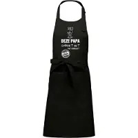 Kariban Cadeauschort - tekstschort - Keukenschort - BBQ schort - verjaardag - vaderdag - het smaakt het lekkerst bij deze Papa - zwart