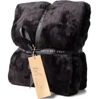 Senza Cozy Fleece Plaid - Duurzaam rPet - 160 x 120 cm - Zwart