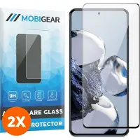 Mobigear Screenprotector geschikt voor Xiaomi 12T Glazen | Premium Screenprotector - Case Friendly - Zwart (2-Pack)
