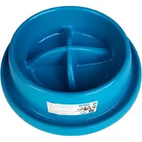 Nobleza Honden anti schrok voerbak - Inhoud 400 ml - Anti schrokbak hond - Slowfeeder hond - Rond - Blauw