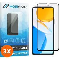 Mobigear Screenprotector geschikt voor HONOR X7 Glazen | Premium Screenprotector - Case Friendly - Zwart (3-Pack)
