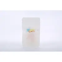 Packlinq Stazakken Wit Kraft 8x5x13cm | 28 gram Met Venster (100 stuks) | Doypacks | Stand up pouches