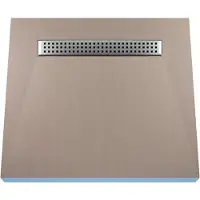 Wiper Betegelbare doucheplaat 90 x 160 cm Sirocco Oneway Showerlay doucheplank eenzijdig aflopend afvoer van roestvrij staal
