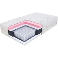 FDM TASSO Matras 140x200 cm - Hoogte 24 cm H4 - Micro Pocketvering Matrassen - Dubbelzijdig - 7 zones - Antiallergisch