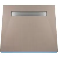 Wiper Betegelbare doucheplaat 90 x 160 cm Pure Oneway Showerlay doucheplank eenzijdig aflopend afvoer van roestvrij staal