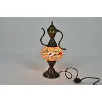 Halay Handgemaakt Turkse Ibrik tafellamp multicolour Oosterse karaf nachtlamp sfeerlamp