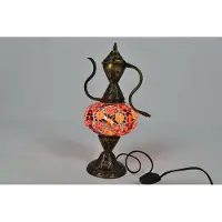 Halay Handgemaakt Turkse Ibrik tafellamp multicolour Oosterse karaf nachtlamp sfeerlamp