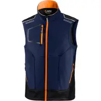 Sparco ILLINOIS – Technisch Lichtgewicht Bodywarmer met Reflecterende Details - Blauw-Oranje - Maat - s