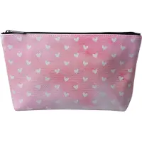 Juleeze Toilettas Dames 26x6x16 cm Roze Wit Kunststof Hartjes