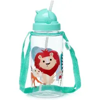Puckator Breukbestendige Ecozen Kinder Drinkfles 450ml met flip straw - Zooniverse