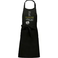 Kariban Naamcadeau - Naamschort - Keukenschort met naam - BBQ schort - verjaardag - Vaderdag - Het smaakt het lekkerst bij: Jongens NAAM naar keuze -zwart