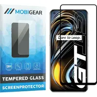 Mobigear Screenprotector geschikt voor Realme GT Glazen | Premium Screenprotector - Case Friendly - Zwart