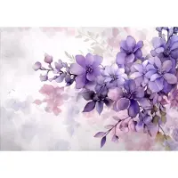 Consalnet Vliesbehang - Fotobehang - Bloemen - Planten - Romantisch - Natuur - Lavender - Violet - Paars - 70x104 cm (Hoogte x Lengte)