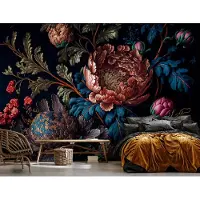 Consalnet Vliesbehang - Fotobehang - Bloemen - Rozen - Bladeren - Bloem - Planten - 254x416 cm (Hoogte x Lengte)