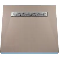 Wiper Betegelbare doucheplaat 90 x 140 cm Mistral Oneway Showerlay doucheplank eenzijdig aflopend afvoer van roestvrij staal