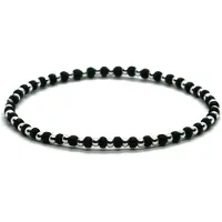 Heaven Eleven - dames - armband - sterling - zilver - 925 - ZWART - 2,5mm