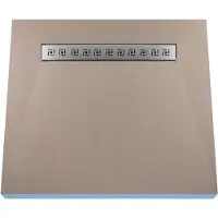 Wiper Betegelbare doucheplaat 100 x 150 cm met goot Showerlay Tivano afvoer horizontale goot hoofdzijde betegelbaar douchebord douchebak gelijkvloers