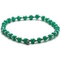Heaven Eleven - dames - armband - sterling - zilver - 925 - Groen - 4mm