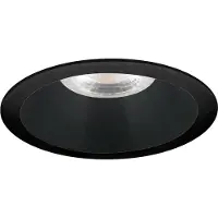 Yphix Bolzano - Inbouwspot Zwart Rond - Extra Verdiept - 1 Lichtpunt - Ø 82mm - Bladveren