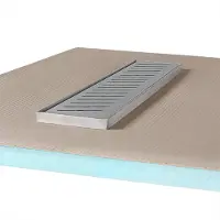 Wiper Betegelbare doucheplaat 90 x 185 cm met goot Showerlay Zonda afvoer horizontale goot hoofdzijde betegelbaar douchebord douchebak gelijkvloers