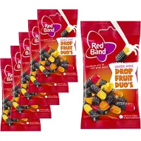 Red Band 6 Zakjes Drop/Fruit Duos á 100 gram - Voordeelverpakking Snoepgoed