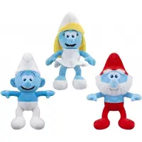 PMS 3 Smurfen knuffels - 20 cm - Smurfin - Grote Smurf en normale smurf