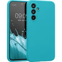 Kwmobile telefoonhoesje geschikt voor Samsung Galaxy A54 5G - TPU backcover met siliconen coating - Smartphone case in ijsblauw