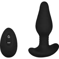 EIS , vibrator, 'XXL siliconen anaal vibrator', 10 programma's, waterdicht (IPX7), zwart