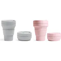 Stojo - Opvouwbare Beker - To Go - Cashmere & Carnation - 355ml - Herbruikbaar - Reusable Cup - Set van 2 Stuks