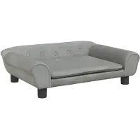 vidaXL Hondenmand 70x48x22 cm fluweel lichtgrijs