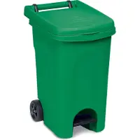 Stefanplast Container 'Urban' - 60 liter - Kliko - Pedaalemmer - Rolcontainer - Met wielen - Groen