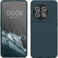 Kwmobile telefoonhoesje geschikt voor OnePlus 11 - Hoesje met siliconen coating - Smartphone case in leisteen