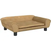 vidaXL Hondenmand 70x48x22 cm fluweel bruin