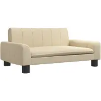 vidaXL Hondenmand 70x45x30 cm stof crèmekleurig