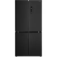 Inventum SKV4178B No Frost energiezuinige Amerikaanse koelkast - 474 liter - Digitaal display - Stil: 37 dB - Supervriezen - Superkoelen - Vershoudlade - 4 deuren - Zwart