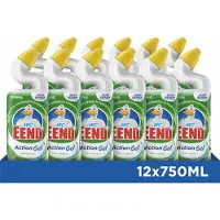 Wc Eend 12x Toiletreiniger Action Gel Pine Forest 750 ml
