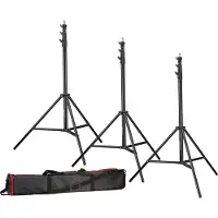 Bresser 3x BR-TP280 Pro lampstatief 280cm + tas