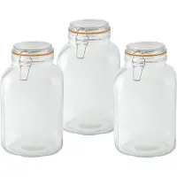Esschert Design Weckpot - 1x - 3L - glas - D15 x 24 cm - voorraadpot - beugelsluiting