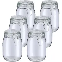 Zeller Weckpot/inmaakpot Alfie - 10x - 1L - glas - beugelsluiting - D11 x H17 cm