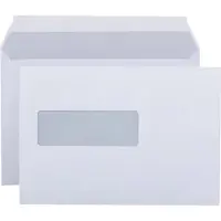 Viking EA5 Kleefstrip Enveloppen Wit 220 (B) x 156 (H) mm Met venster 80 g/m² 500 Stuks