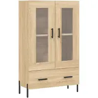 vidaXL Hoge kast Sonoma-eikenhout, 69,5 x 31 x 115 cm, houtvezel
