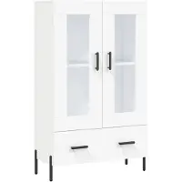 vidaXL Hoge kast 69,5x31x115 cm bewerkt hout wit