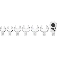 Hazet Insteekgereedschapset 6450C/7 · 9 x 12 mm insteekvierkant massief · Buiten-zeskant-profiel, 3/8 inch (10 mm) vierkant massief · 7-delig · 10 · 13 · 14 · 15 · 17 · 19