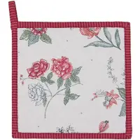 Clayre & Eef Pannenlap EVF45 20*20 cm - Rood Katoen Afgiet Pannenlap