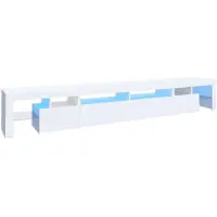 vidaXL Tv-meubel met LED-verlichting 260x36,5x40 cm wit