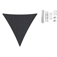 Shadow Comfort driehoek 3x3x3m Carbon Black met Bevestigingsset